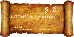 Gömöry Brigitta névjegykártya